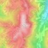 Topografisk kort Monte Fionchi, højde, terræn