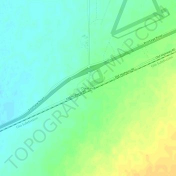 Topografisk kort Dateland, højde, terræn
