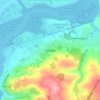 Topografisk kort Yelland, højde, terræn