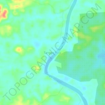 Topografisk kort Tangga Batu, højde, terræn