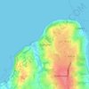 Topografisk kort Gurnard, højde, terræn