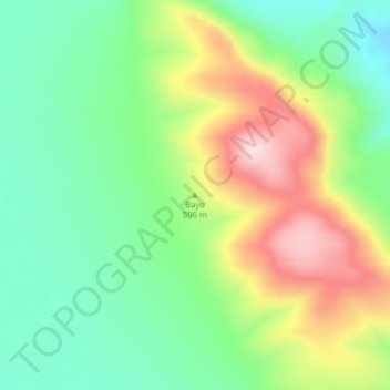 Topografisk kort Bayo, højde, terræn