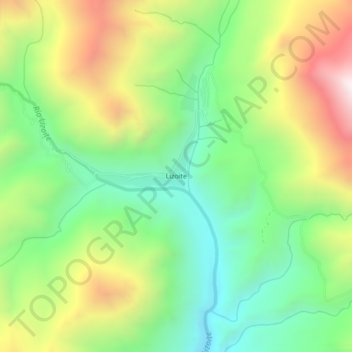 Topografisk kort Lizoite, højde, terræn