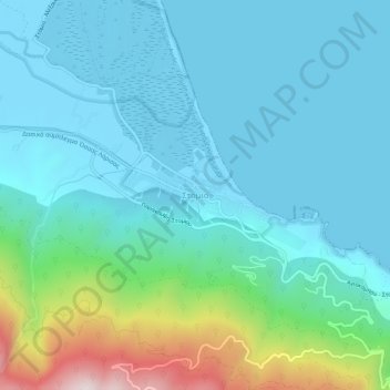 Topografisk kort Stomio, højde, terræn