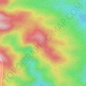 Topografisk kort Buntu Jampang, højde, terræn