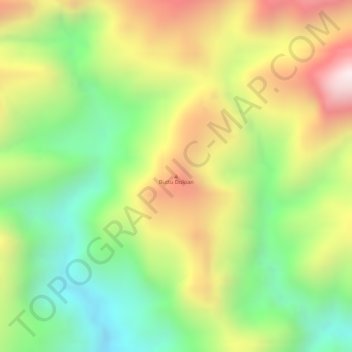 Topografisk kort Buttu Doloan, højde, terræn