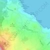 Topografisk kort Kúddia di Hámma, højde, terræn
