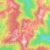 Topografisk kort Bric Roccia Nera, højde, terræn