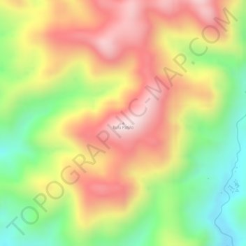 Topografisk kort Bulu Palolo, højde, terræn