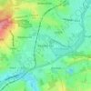 Topografisk kort Badshot Lea, højde, terræn