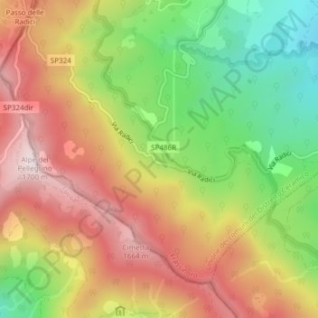 Topografisk kort Imbrancamento, højde, terræn