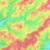 Topografisk kort Alfen, højde, terræn