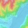 Topografisk kort Rovenna, højde, terræn