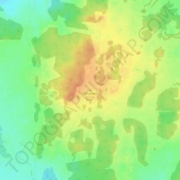 Topografisk kort Popasnaya, højde, terræn