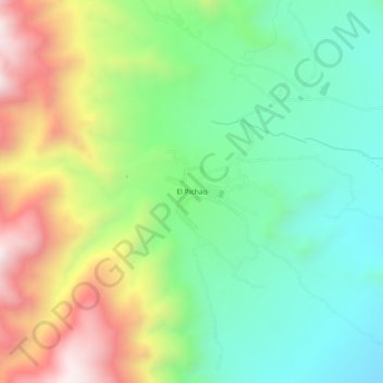 Topografisk kort El Pichao, højde, terræn