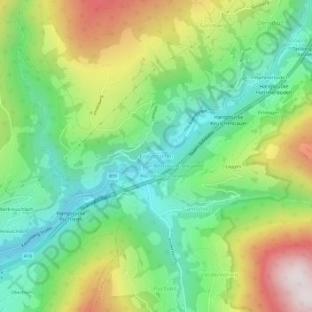 Topografisk kort Eisentratten, højde, terræn