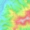 Topografisk kort Pian del Lot, højde, terræn