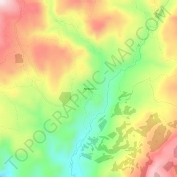 Topografisk kort Atreuco, højde, terræn