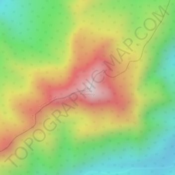 Topografisk kort Huidu Popualangi, højde, terræn