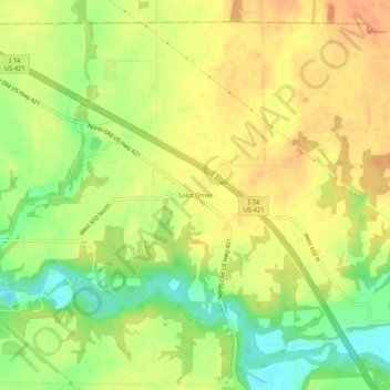 Topografisk kort Saint Omer, højde, terræn