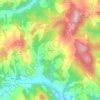 Topografisk kort Ciciliano, højde, terræn