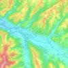 Topografisk kort Ginestra Fiorentina, højde, terræn