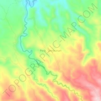Topografisk kort Perk. Tambunan, højde, terræn