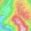 Topografisk kort Sella della Val Nevera, højde, terræn