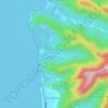 Topografisk kort Dusun Lendang Luar, højde, terræn