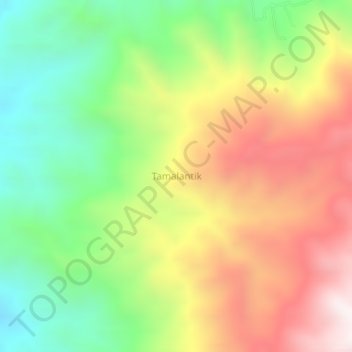 Topografisk kort Tamalantik, højde, terræn