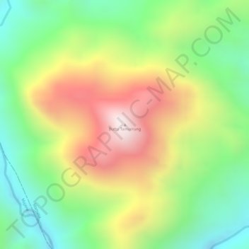 Topografisk kort Buttu Tamurrung, højde, terræn