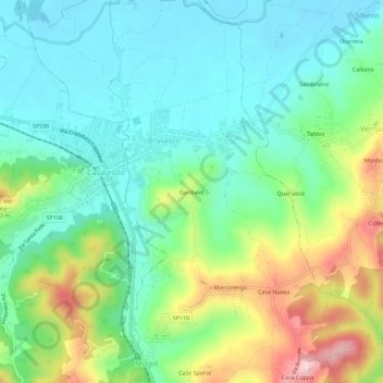 Topografisk kort Garibaldi, højde, terræn