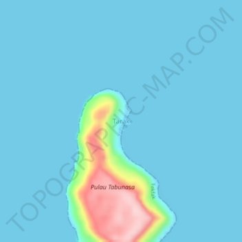 Topografisk kort Tarak, højde, terræn