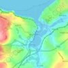 Topografisk kort Uny Lelant, højde, terræn
