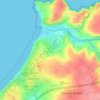 Topografisk kort Gwithian, højde, terræn