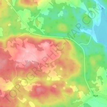 Topografisk kort Trälarp, højde, terræn