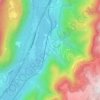 Topografisk kort Peri, højde, terræn