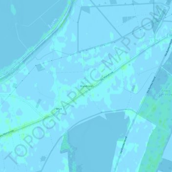 Topografisk kort Mandriole, højde, terræn
