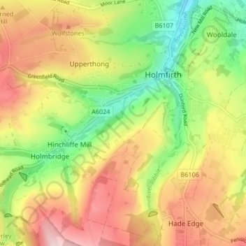 Topografisk kort Malkinhouse, højde, terræn