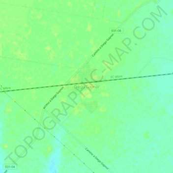 Topografisk kort Diego Gaynor, højde, terræn