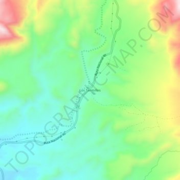 Topografisk kort Los Tambillos, højde, terræn