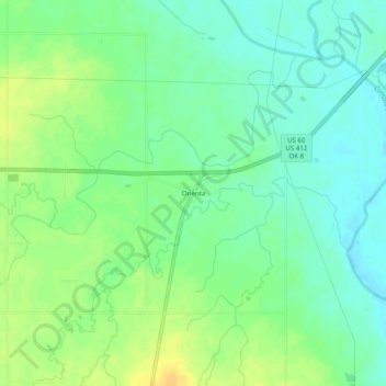 Topografisk kort Orienta, højde, terræn