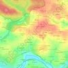 Topografisk kort Dieu le-Fit, højde, terræn