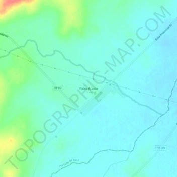 Topografisk kort Pablo Acosta, højde, terræn