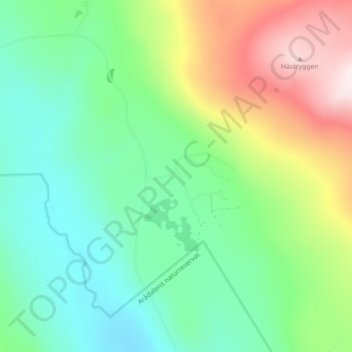 Topografisk kort Arådalen, højde, terræn
