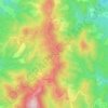 Topografisk kort Poggio Spaccato, højde, terræn