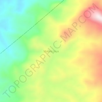 Topografisk kort Malino Jaya, højde, terræn