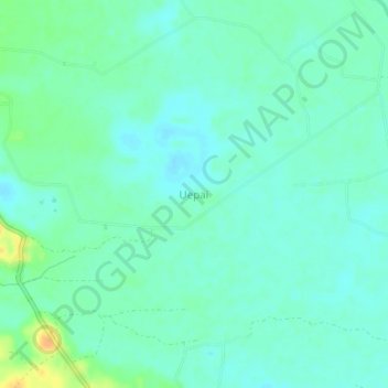 Topografisk kort Uepai, højde, terræn