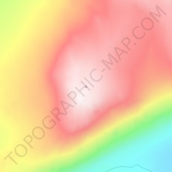 Topografisk kort Pic de Gerlache, højde, terræn
