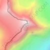 Topografisk kort Cerro San Lorenzo, højde, terræn